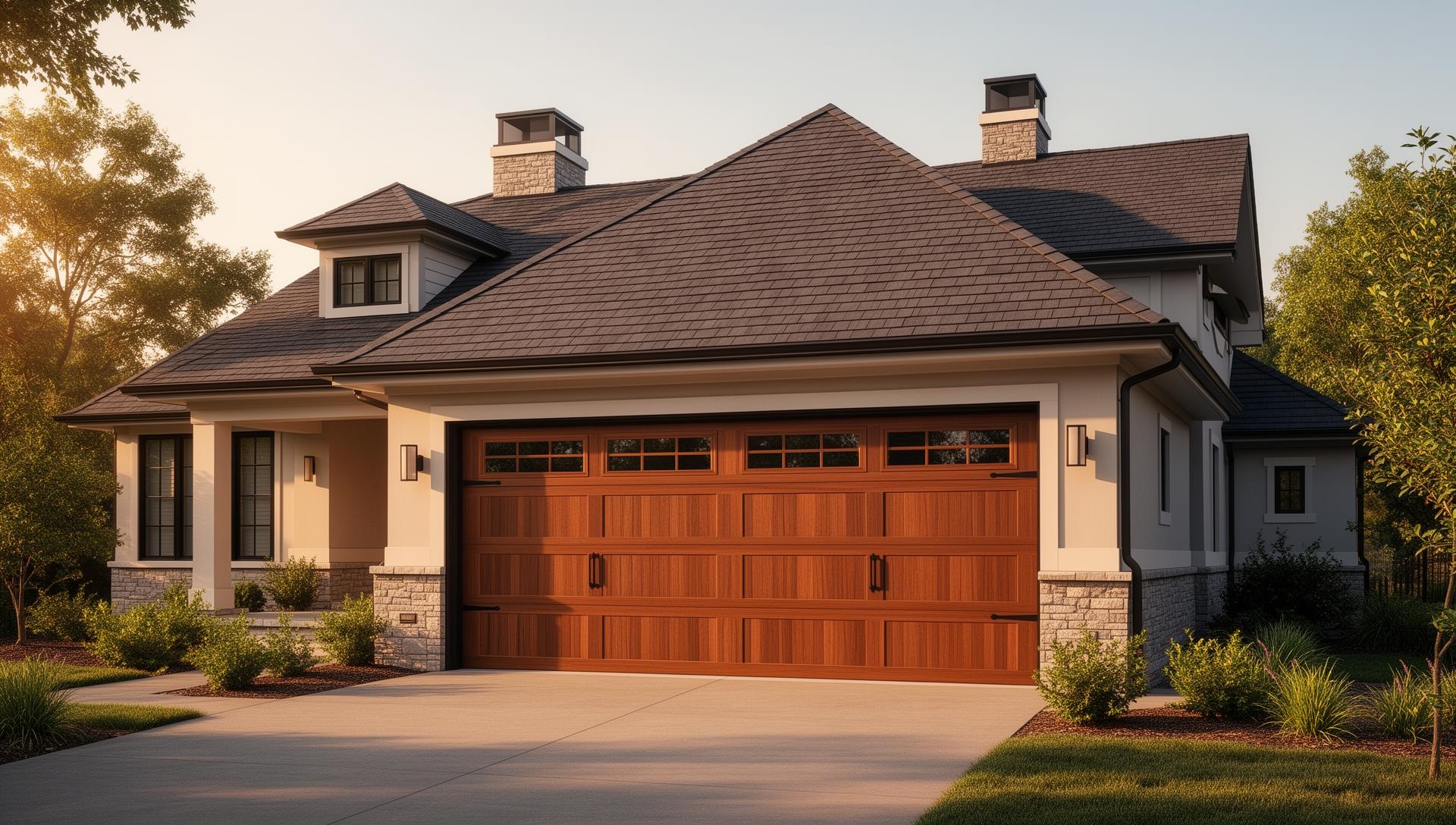 Professional wood garage door installation by expert technician in East Granby, Connecticut